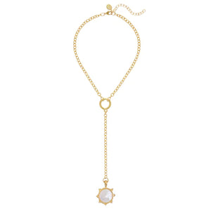 Susan Shaw 3590 Mother of Pearl Lariat Necklace