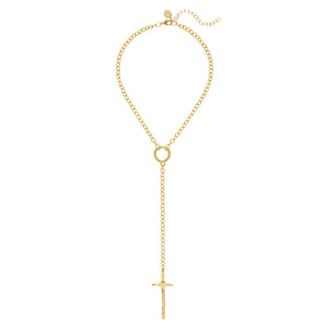 Susan Shaw 3590 Lariat Long Cross Necklace