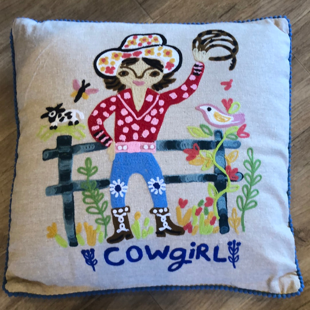 Rodeo girl pillow