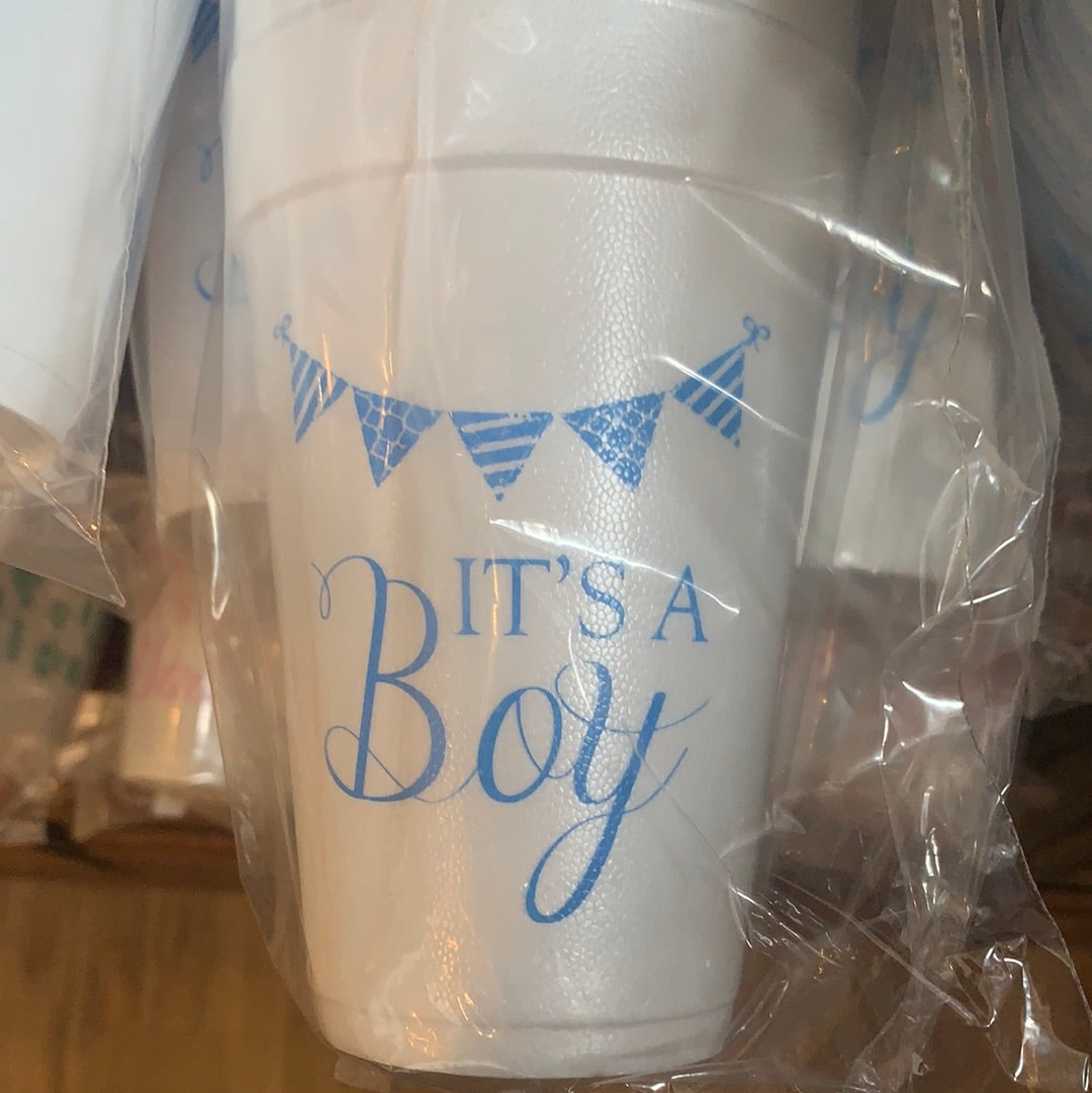 Styrofoam Cups - It’s a Boy