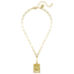Susan Shaw 3435 Lock Heart Stamp Necklace