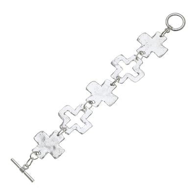 Susan Shaw 2431 Open Linked Cross Bracelet