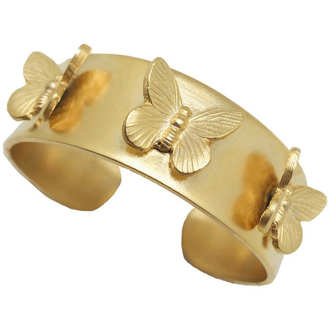 Susan Shaw 2361 Gold Butterfly Cuff Bracelet