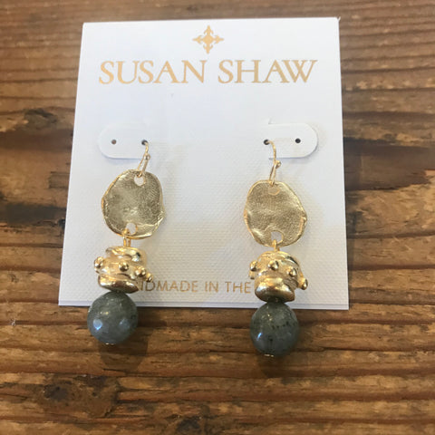 Susan Shaw 1059 Labradorite Bentley Earrings