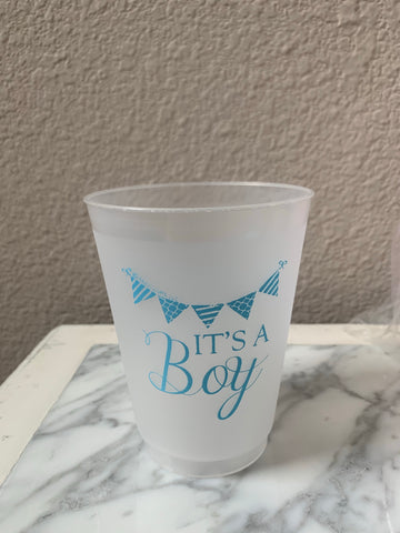 Frost Flex It’s a Boy Cups 16 oz cups. 10 count