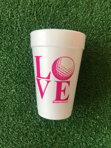 Styrofoam Cups - Love Golf