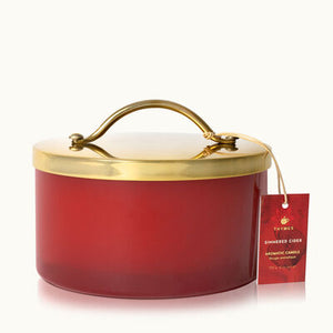 Thymes Simmered Cider Harvest Red 4-Wick Candle