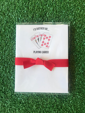 I’d Rather Be Playing Cards Mini Notepad