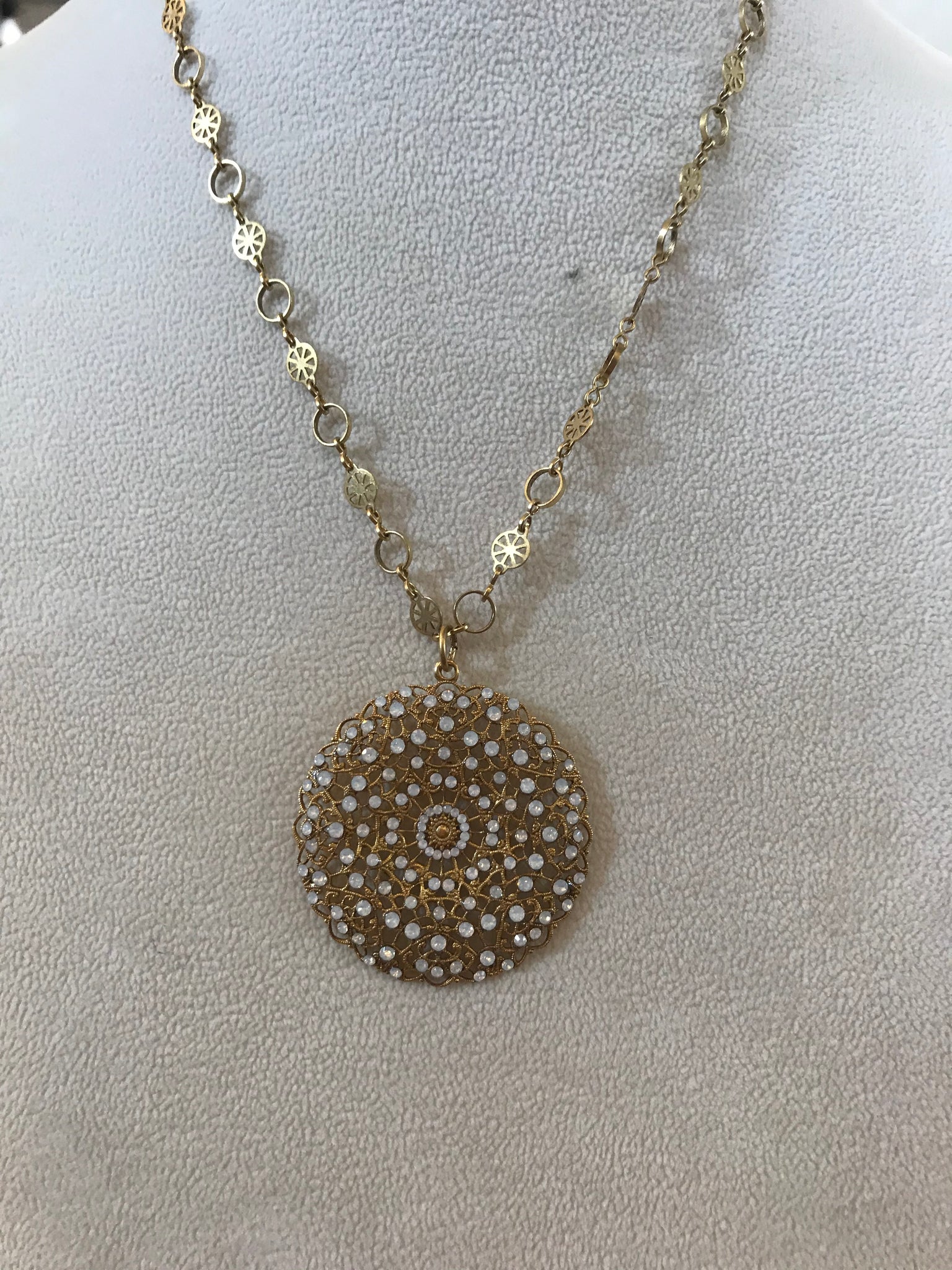 La Vie Parisienne 1120 Gold and Crystal Necklace
