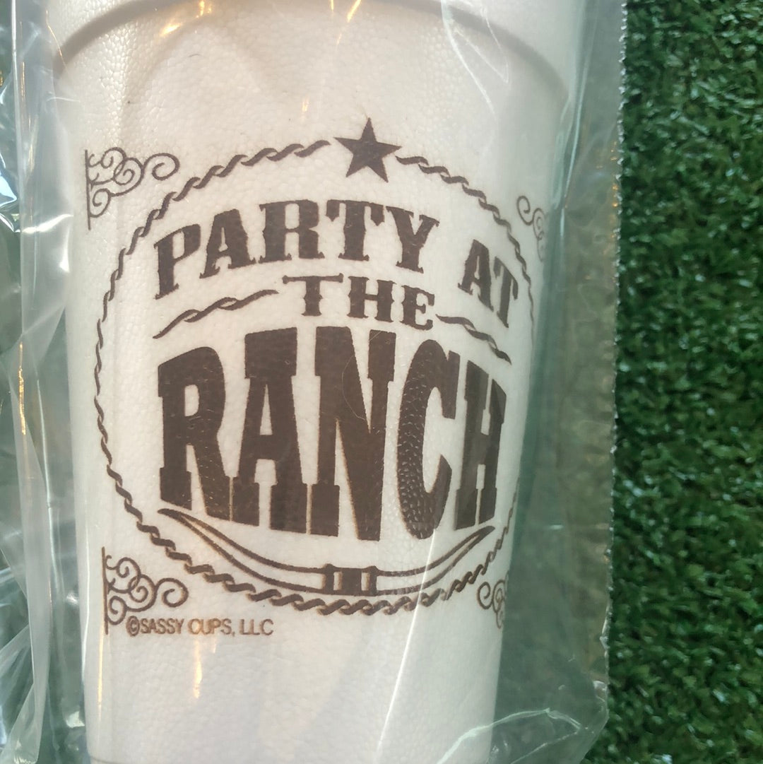 Styrofoam Cups - Party at the Ranch