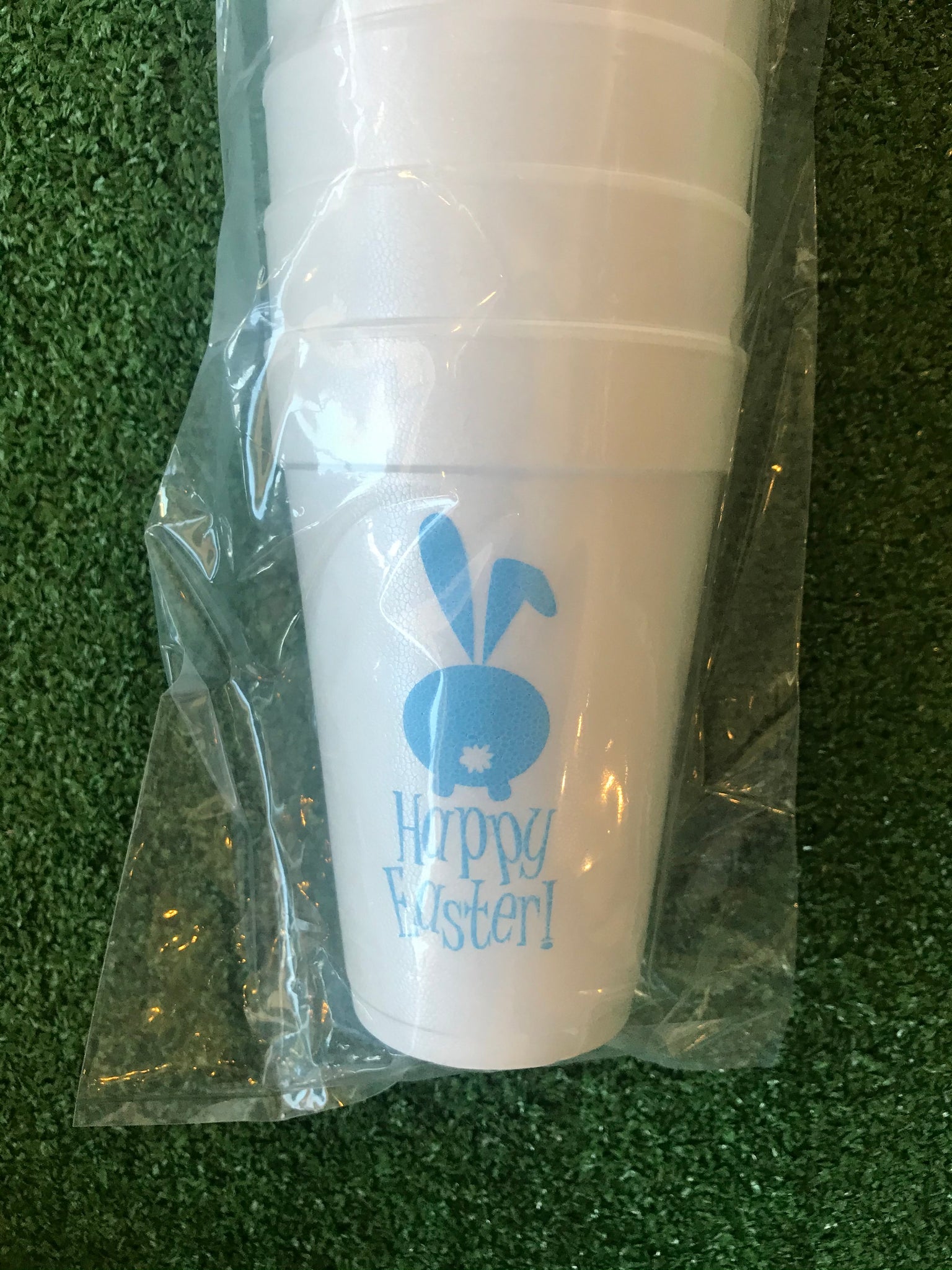 Styrofoam Cups - Happy Easter (bunny)