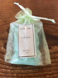 Celadon Bath Salts for Travel in Organza Bag