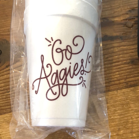 Go Aggies! Styrofoam Cups