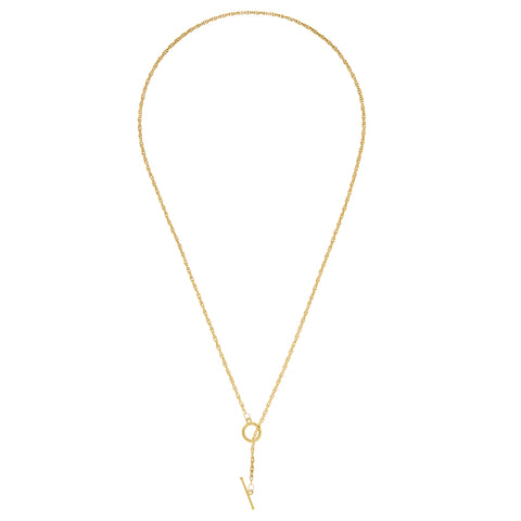 Susan Shaw 3258 Rope Chain Toggle Lariat Necklace