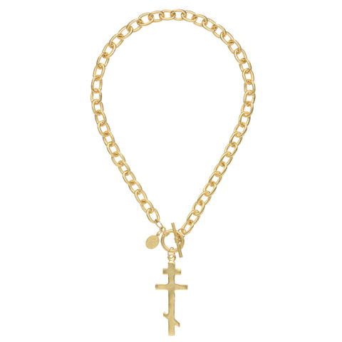 Susan Shaw 3778 Orthodox Cross Toggle Necklace