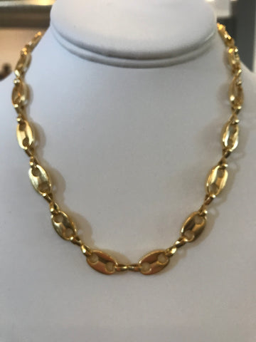 Susan Shaw 3008 Gold Buckle Chain Necklace