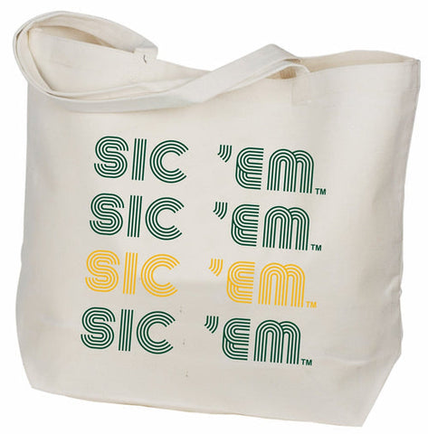 Retro Canvas Tote- Baylor